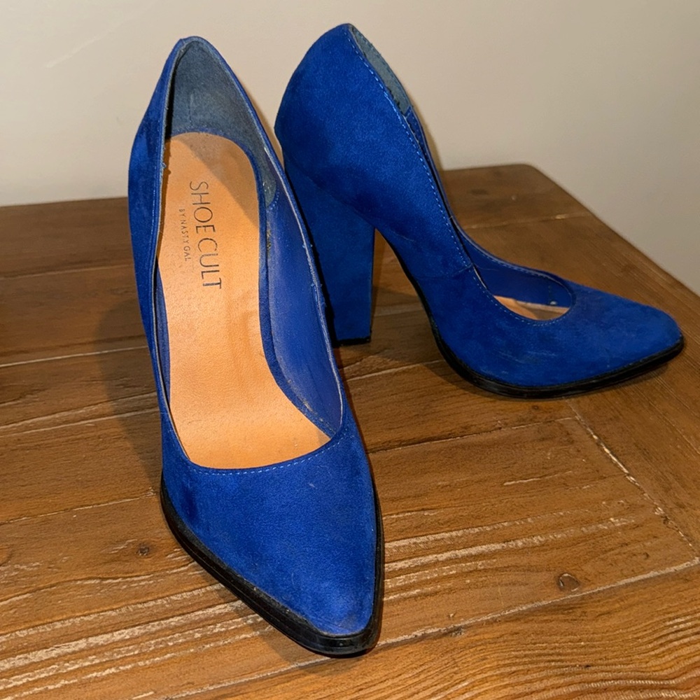 Nasty Gal Shoe Cult Blue heels